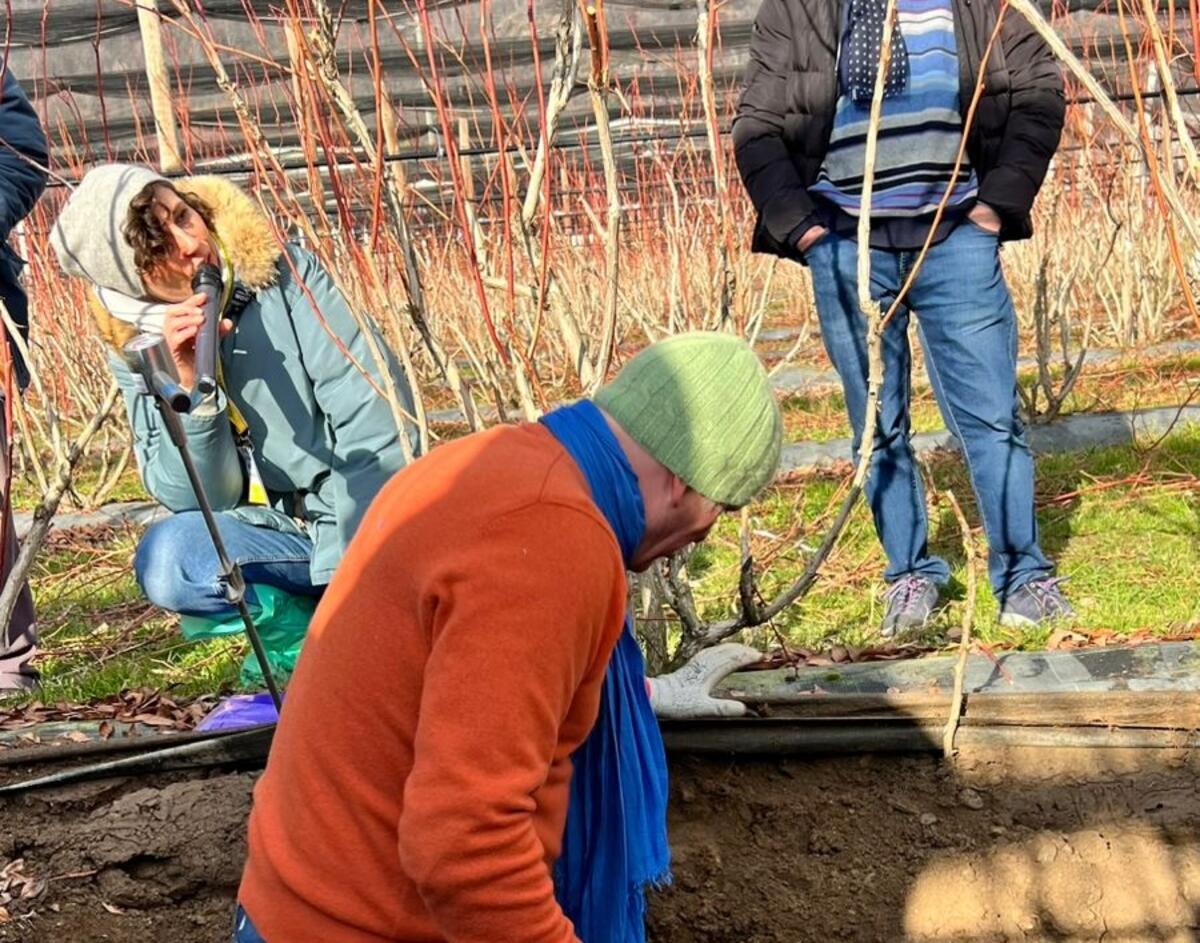 Agricultural interpreter at farm